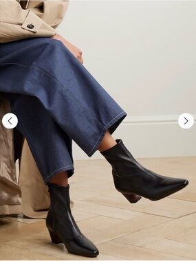 NEW Loeffler Randall Doria Black Leather Ankle Boots Size 7